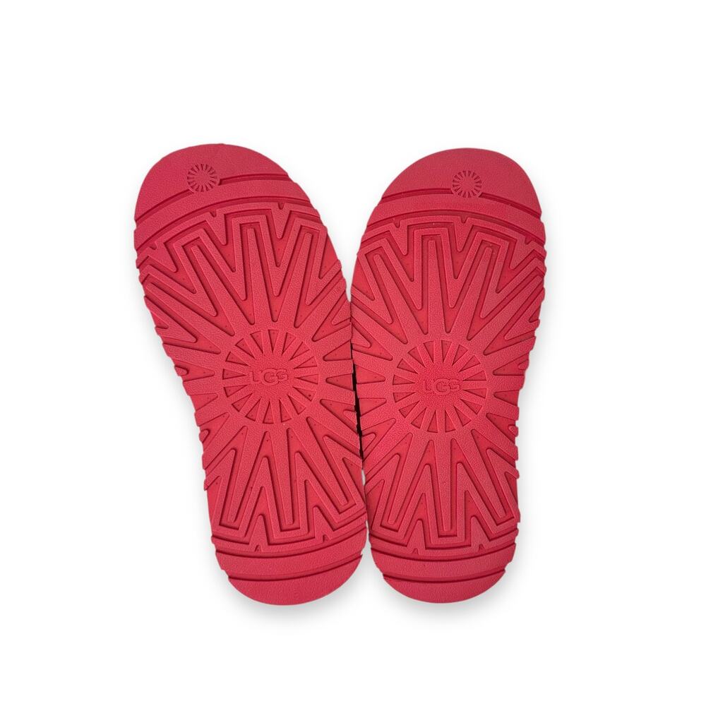 Ugg Women's Disco Slide Sandal Size 8 Pink Slingback Sherpa Sheepskin Platform - Picture 10 of 12